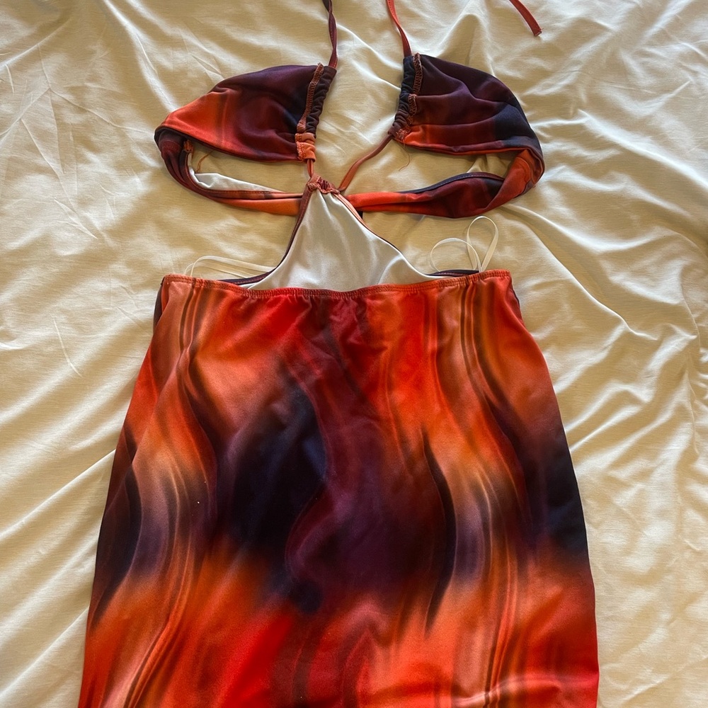 Red/Orange Halter dress